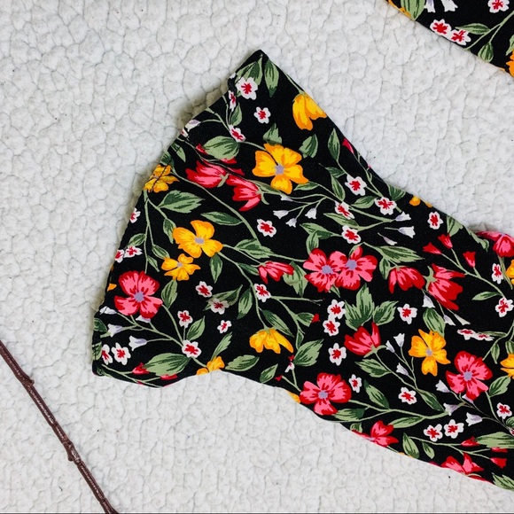 Old navy floral multi color dress large w/sleeves - Picture 4 of 8